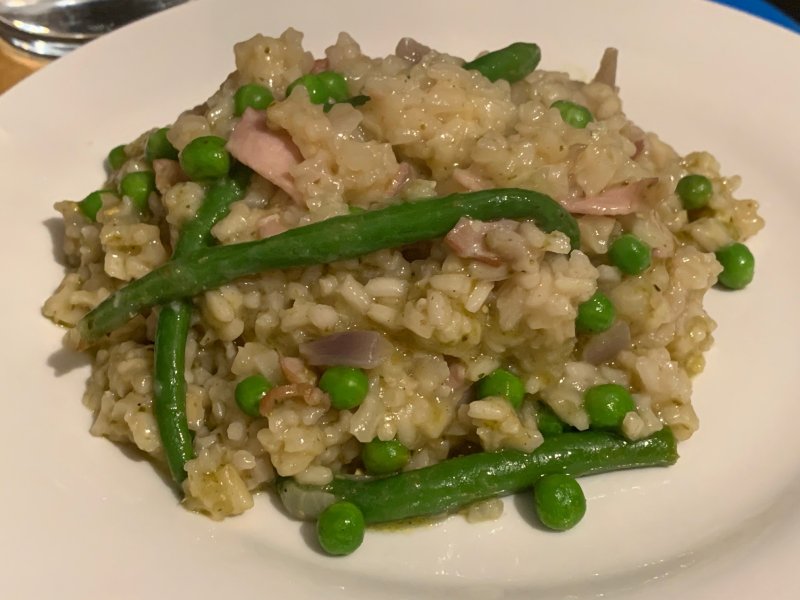 Slow Cooked Bacon and Green Bean Risotto with Pesto Pinkoddy's Blog