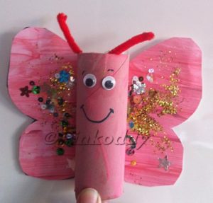 Butterfly for Spring made from a Toilet Roll Holder | Pinkoddy's Blog